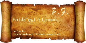 Palágyi Filemon névjegykártya